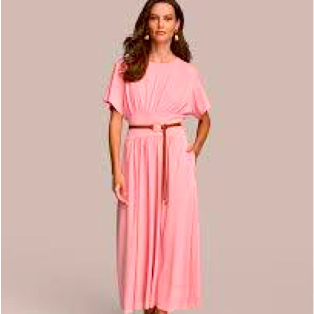 STUNNING 
Donna Karan 
NWT Women's Belted A-Line Dress Color: Tourmaline Sz 16